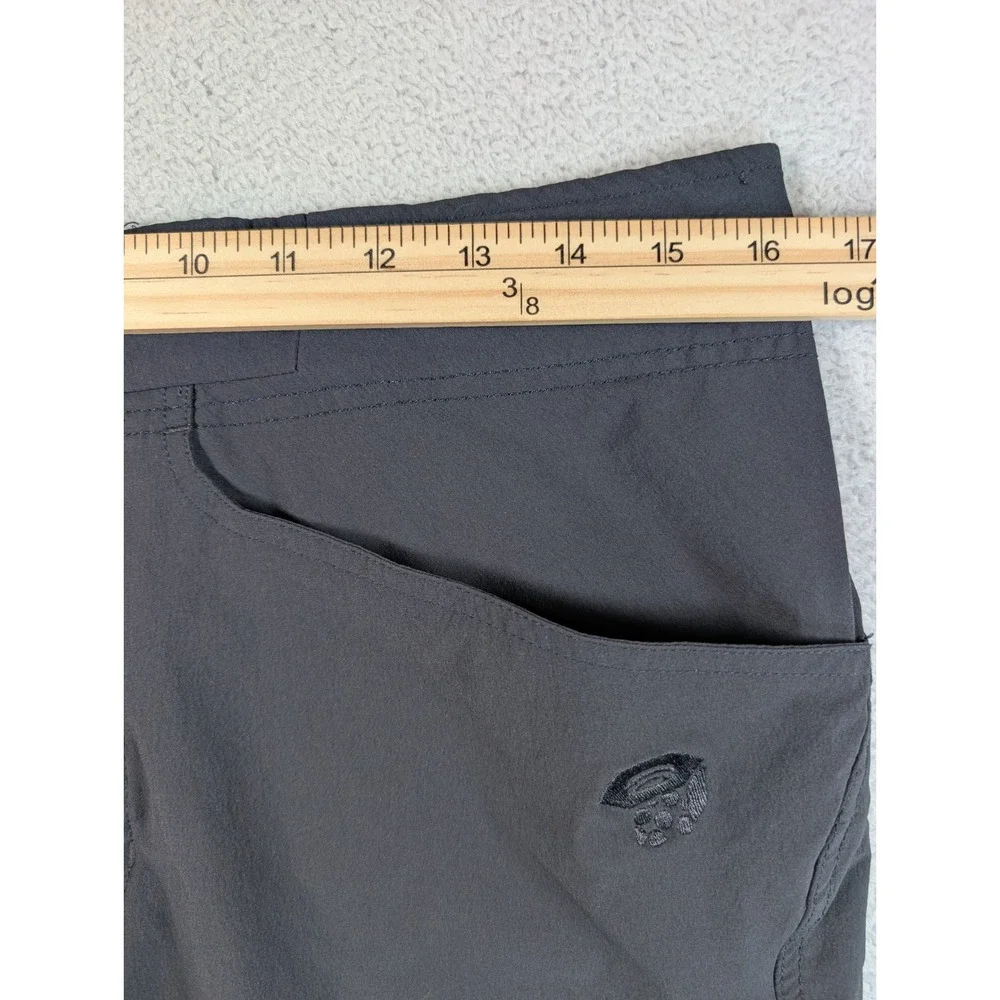 Mountain Hardwear Mens Black Hiking Pants 3/4Size M Belted Outdoor Cropped 33x22